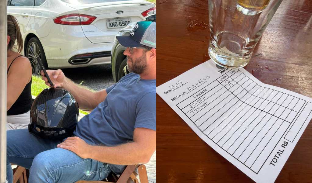 Deputado Requião Filho foi visto em bar de Curitiba momentos antes de pilotar supermoto (Divulgação/Redes Sociais)