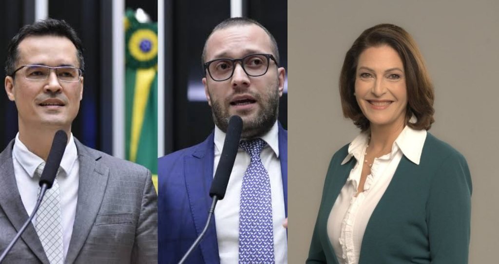 Deltan Dallagnol, Filipe Barros e Cristina Graeml (Colagem)