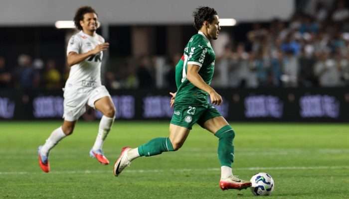 Palmeiras e Santos se enfrentam no Clássico da Saudade — Foto: Cesar Greco/Palme