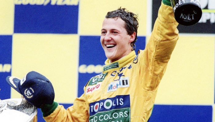 Michael Schumacher venceu a primeira na F1 em 1992, no GP da Bélgica — Foto: Rep
