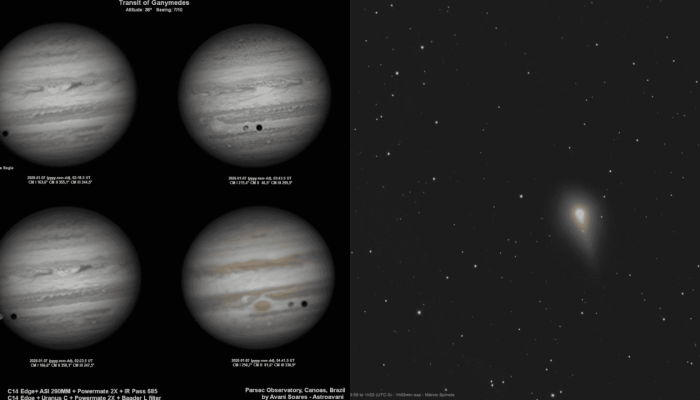 Trânsito de Ganimedes e 3I/ATLAS — Foto: [ Créditos: Avani Soares ]