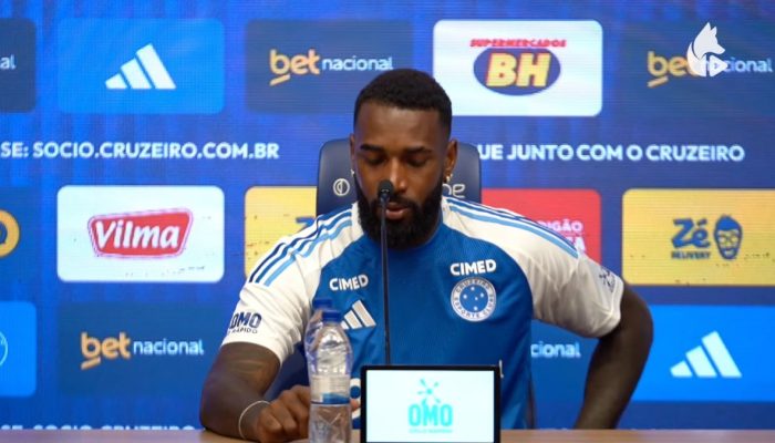 Gerson chorou ao falar do pai Marcão — Foto: Reprodução / TV CruzeiroGerson chor