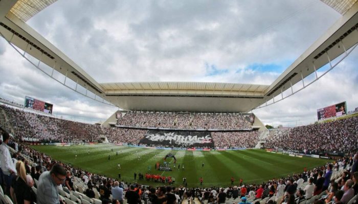 Corinthians e Ponte Preta se enfrentam na Neo Química Arena — Foto: Reprodução /