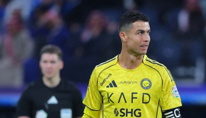 Cristiano Ronaldo marcou na derrota do Al-Nassr para o Al-Hilal — Foto: Reproduç