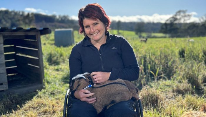 Catarina Reed em sua propriedade. — Foto: Foto: ABC