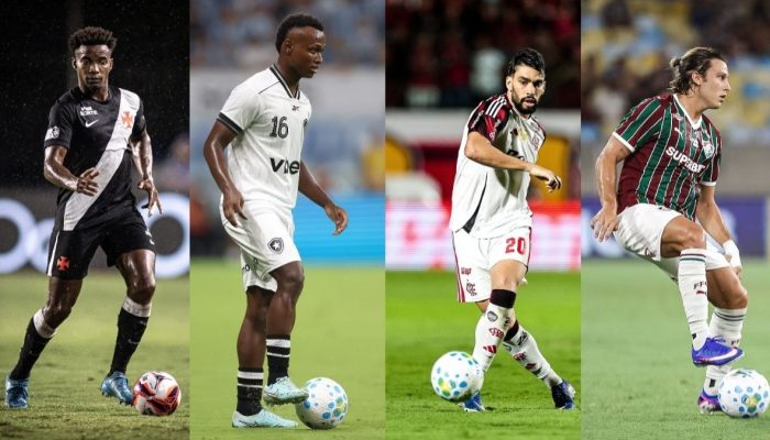 Foto: Matheus Lima/Vasco, Vitor Silva/Botafogo, Gilvan de Souza/Flamengo e Lucas