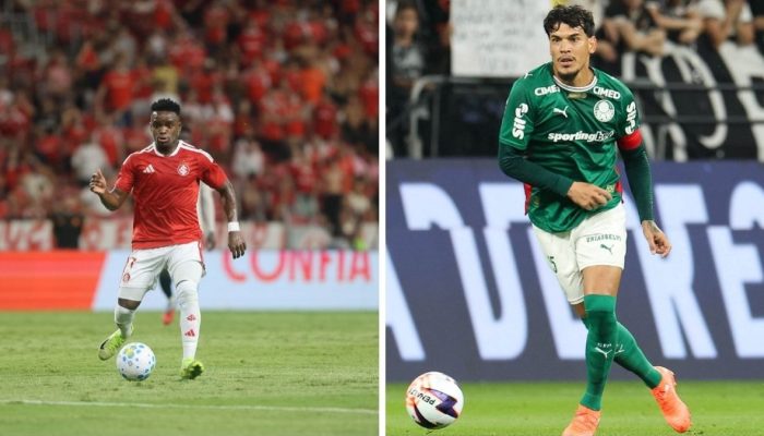 Internacional e Palmeiras estão es — Foto: R Duarte/Internacional e Cesar Greco/