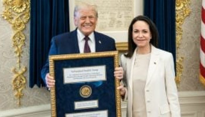 María Corina Machado e Donald Trump