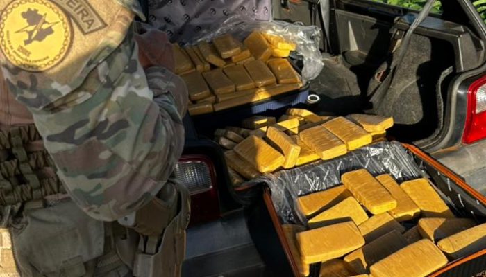 Apreensão de 90 kg de maconha — Foto: Saiba mais sobre a fuga do motorista de Fi