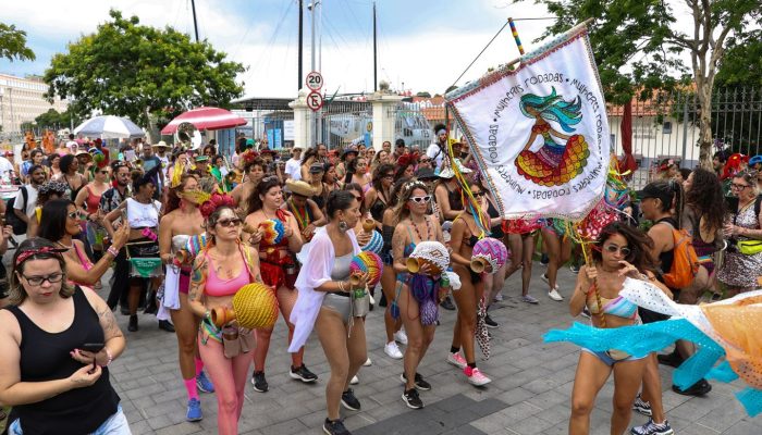 Bloco de Carnaval no centro do Rio de Janeiro — Foto: Bloco de Carnaval no centr