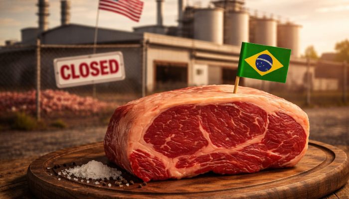 Exportação de carne bovina brasileira — Foto: Compre Rural