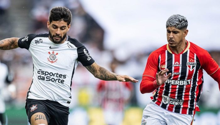 Corinthians e São Paulo empataram em 1 a 1 — Foto: Jhonny Inácio e Victor Montei