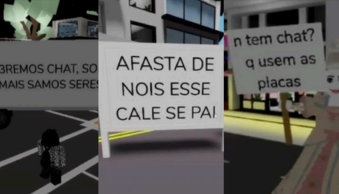 Protestos virtuais no Roblox — Foto: Roblox/Divulgação