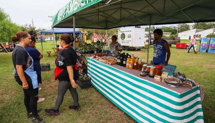 Agricultura familiar na 36ª Abertura da Colheita do Arroz — Foto: Foto: Carlos Q