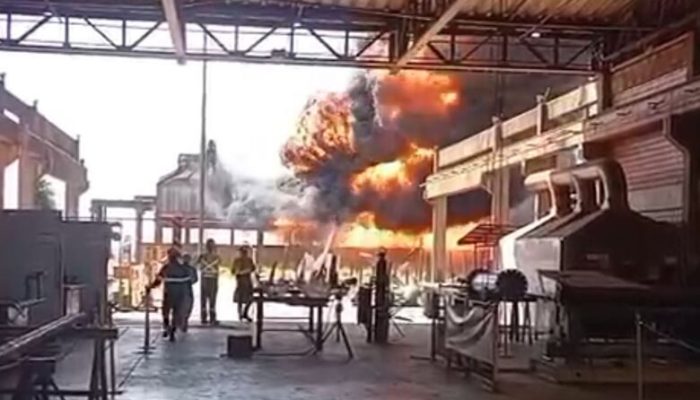 Incêndio atinge Usina da Raízen em Caarapó — Foto: Foto: DIvulgação