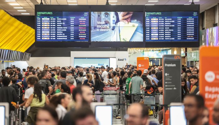 Aeroporto de Congonhas com alto fluxo de passageiros em 2025. — Foto: São Paulo